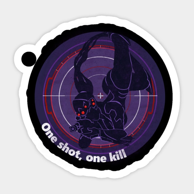 One shot, one kill Sticker by AlexRoivas